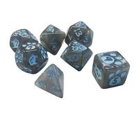 Kitten Polyhedral Dice Set Gray | Custom Dice, Perfect for Use with Steve Jackson Games, DND, RPGs, Tabletop Games, and Role-Playing Adventures