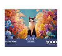 Kitten Sits in The Garden 1000 Pcs Papel Ecológico Rompecabezas Furry Feline Imposible, Difícil Juego Familiar Puzzle Juego De Desafío Difícil 38x26cm/1000pcs
