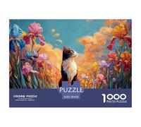 Kitten Sits in The Garden 1000 Pcs Papel Ecológico Rompecabezas Furry Feline Liberador De Estrés Juego Creativo Puzzle Juego De Desafío Difícil 70x50cm/1000pcs