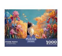 Kitten Sits in The Garden 1000 Piezas Cartón Rompecabezas Furry Feline Imágenes Vibrantes Juego Familiar Puzzle Juego De Desafío Difícil 38x26cm/1000pcs
