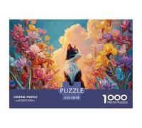 Kitten Sits in The Garden 1000 Piezas Cartón Rompecabezas Furry Feline Imposible, Difícil Juego Creativo Puzzle para Adultos Y Niños 52x38cm/1000pcs