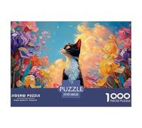 Kitten Sits in The Garden 1000 Piezas Papel Ecológico Rompecabezas Furry Feline Imposible, Difícil Juego Creativo Puzzle para Niños Pequeños 38x26cm/1000pcs