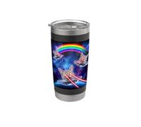 Kitten UFO Funny Laser Cat Eyes Cute Space Cats Lover Vaso térmico de acero inoxidable de doble pared