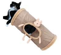 Kittens Play Tunnel, Big Cat Tunnel Bed, Soft Fleece Cat Tube, Cat Tunnel with Peepholes, Indoor Cat Play Tube 19.69x9.84 Inches for Pets Cats and Other Small Animals Playing Accessories