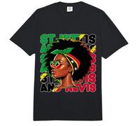Kittitian Girl St Kitts Bandera Orgullosa Kittitian Nevisian Women Comfort Colors Adult Heavyweight T-Shirt