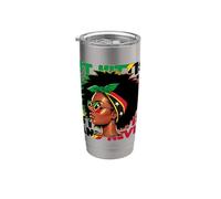 Kittitian Girl St Kitts Bandera Orgullosa Kittitian Nevisian Women Vaso térmico de acero inoxidable de doble pared
