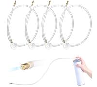 Kittmip 4 mangueras de extensión de boquilla de pulverización de 4,5 mm, para latas de aerosol, suministros de pulverización (180 grados)