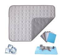 Kittra Cooling Mat for Cats, 3 Layer System Instant Cool, Comfortable and Breathable Pet Cooling Mats, Non Slip Portable Cool Mats for Dogs and Cats, Protect Your Pet from Heat (Light Grey,L)
