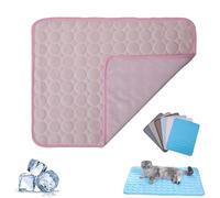 Kittra Cooling Mat for Cats, 3 Layer System Instant Cool, Comfortable and Breathable Pet Cooling Mats, Non Slip Portable Cool Mats for Dogs and Cats, Protect Your Pet from Heat (Pink,M)