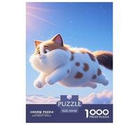 Kitty 1000 Pièces Rompecabezas Animal Desafiante Único para Adultos Y Niños Regalos para Familiares Y Amigos Tout-Petits 70x50cm/1000pcs