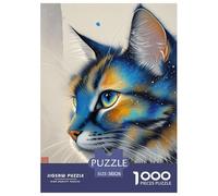 Kitty 1000 Pièces Rompecabezas Animal Desafiante Único para Adultos Y Niños Regalos para Familiares Y Amigos Tout-Petits 38x26cm/1000pcs