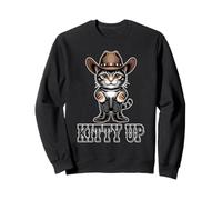 Kitty a Up Vintage Country Music Lover Cat In Cowboy Disfraz Sudadera