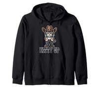 Kitty a Up Vintage Country Music Lover Cat In Cowboy Disfraz Sudadera con Capucha