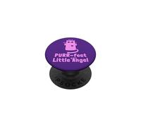 Kitty Angel Kitten Cat Purr-FECT Little Angel Halo PopSockets PopGrip Adhesivo
