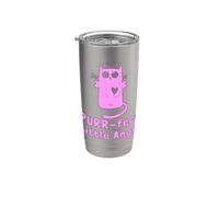 Kitty Angel Kitten Cat Purr-fect Little Angel Perfect Halo Vaso térmico de acero inoxidable de doble pared