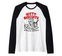 Kitty Biscuits Bakery We Knead Em You Need Em Cat Camiseta Manga Raglan