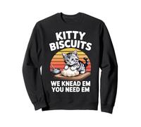 Kitty Biscuits Panadería We Knead Em You Need Em Cute Cat Sudadera