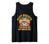 Kitty Biscuits Panadería We Knead Em You Need Em Funny Cat Camiseta sin Mangas