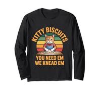 Kitty Biscuits Panadería We Knead Em You Need Em Funny Cat Manga Larga