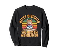 Kitty Biscuits Panadería We Knead Em You Need Em Funny Cat Sudadera