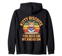 Kitty Biscuits Panadería We Knead Em You Need Em Funny Cat Sudadera con Capucha