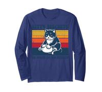 Kitty Biscuits We Knead You Need Em Retro Cat Mujeres Hombres Niños Manga Larga