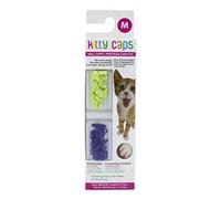 Kitty Caps Tapas de uñas para Gatos | Segura y Elegante Alternativa a descartar | Detiene enganches y arañazos, Mediana (4 - 5 kg), Verde Primavera con Purpurina y Ultra Violeta