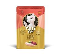 KITTY Cat Filet in Paté Pollo & Rind, 6 x 85 g, Comida húmeda Gourmet para Gatos, la Mejor Comida para Gatos con taurina, Aceite de salmón y mejillón de Labios Verdes, sin Cereales con Mucha Carne,