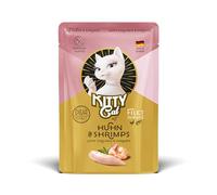 KITTY Cat Filete en paté de Pollo y camarones, 6 x 85 g, Comida húmeda Gourmet para Gatos, la Mejor Comida para Gatos con taurina, Aceite de salmón y mejillón de Labios Verdes, sin Cereales con Mucha