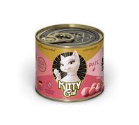 KITTY Cat Paté Conejo, 6 x 200 g, Comida húmeda para gatos, sin cereales, con taurina, aceite de salmón y mejillón de labios verdes, pienso completo con alto porcentaje de carne, fabricado en Alemania
