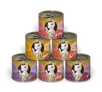 KITTY Cat Paté Mix 3, 6 x 200 g, Comida húmeda para Gatos en Paquete de Muestra, Comida para Gatos sin Cereales con taurina, Aceite de salmón y mejillón de Labios Verdes, pienso Completo con Alto