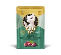 KITTY Cat Paté Wild & Corazones de Aves de Corral, 48 x 85 g (Paquete a Granel), Comida húmeda para Gatos, sin Cereales, con taurina y Aceite de salmón, pienso Completo con Alto Porcentaje de Carne,