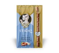 KITTY Cat Sticks Salmón y Trucha, 15 g, golosinas Suaves para Gatos, Aperitivo sin Cereales con Alto Contenido de Carne y taurina, 3 palitos de 5 g