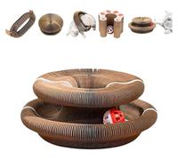 Kitty Curls - Juguetes para gatos, juguetes para gatos Marlene, tabla de rascar para gatos de órgano mágico, tabla de rascar plegable de acordeón para gatos, juguete interactivo para gatos de interior