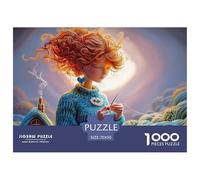 Kitty in Chinese Hanfu Dress 1000 Pcs Cartón Rompecabezas Redhead Girl Imposible, Difícil Juego Familiar Puzzle para Adultos Y Niños 70x50cm/1000pcs