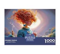 Kitty in Chinese Hanfu Dress 1000 Piezas Cartón Rompecabezas Redhead Girl Imposible, Difícil Juego Creativo Puzzle Juego De Desafío Difícil 38x26cm/1000pcs