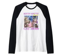 Kitty Katty Love Cat Mom (Divertido gráfico Pirata de Gatos) Camiseta Manga Raglan