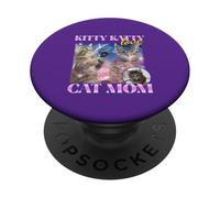 Kitty Katty Love Cat Mom (Divertido gráfico Pirata de Gatos) PopSockets PopGrip Adhesivo