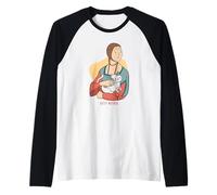 Kitty Mother (Divertido gráfico de Cat Mom) Camiseta Manga Raglan