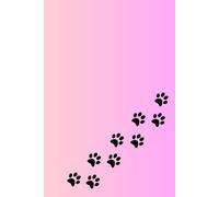 Kitty Notebook with Cat-Patterned Pages - Pink Cover with Black Paws: Beautiful Gift Notebook Journal for Friends and Family, Teens and Adults, School Booklet