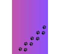 Kitty Notebook with Cat-Patterned Pages - Purple Fron Pinky Back Color Cover with Black Paws: Beautiful Gift Notebook Journal for Friends and Family, Teens and Adults, School Booklet