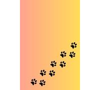 Kitty Notebook with Cat-Patterned Pages - Yellow Front Pink Back Cover with Black Paws: Beautiful Gift Notebook Journal for Friends and Family, Teens and Adults, School Booklet