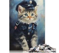 Kitty Police Rompecabezas Imposible,desafío for Adults Entretenimiento Creativo 1000 Piezas Obra De Arte De Juego De para Adultos Y Niños A Partir De 12 Años 1000pcs (38x26cm)