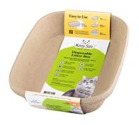 Kitty Sift Caja de Arena desechable para Gatos (Paquete de 6), sostenible, Limpia, Grande, Paquete de 6