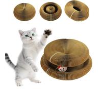 Kitty Spin Rascador Juego Interactivo Modular para Gato, Plegable con Bola con Cascabel, Túnel 3 en 1 Rascador que Estimula el Instinto de Caza, Protege Muebles (Cabeza)