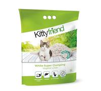 Kittyfriend - Arena para Gatos Ultra Aglomerante | Pellets Blancos de procedencia Vegetal | Neutraliza olores | De Material Ligero para una Limpieza más Sencilla | 5L de Capacidad