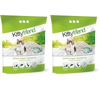 Kittyfriend - Arena para Gatos Ultra Aglomerante | Pellets Blancos de procedencia Vegetal | Neutraliza olores | De Material Ligero para una Limpieza más Sencilla | 5L de Capacidad (Paquete de 2)