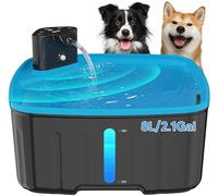 Kittyspout Fuente de Agua para Perros Sin Cable, 8L Fuente para Gatos/Perros con Sensor, Batería Recargable de 4000mAh Integrada, para Mascotas Grandes o Múltiples (Cíano, Cíano)
