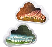 KituT Forever Cloud Mirror Tulips, Lámpara de tulipán Espejo de Nube, Luces de Nube, luz Nocturna Hecha a Mano Cloud Tulip Mirror Night Ligh