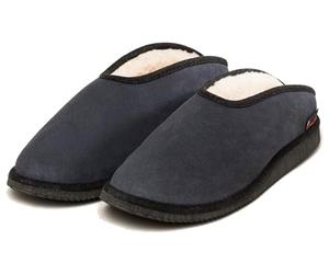 kitz-pichler Pantuflas de piel de oveja Fátima | Pide una talla más grande, azul marino, 42 EU